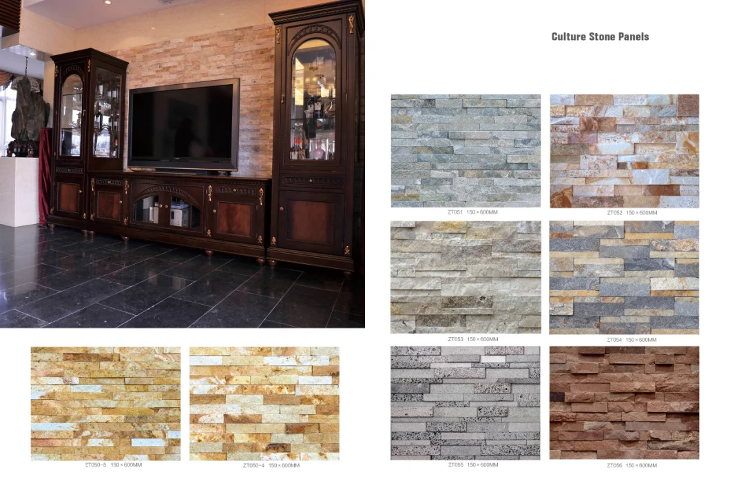 Lightweight PU Stone Panel Wall Faux Polyurethane Stone Panel 3D Wall Panel