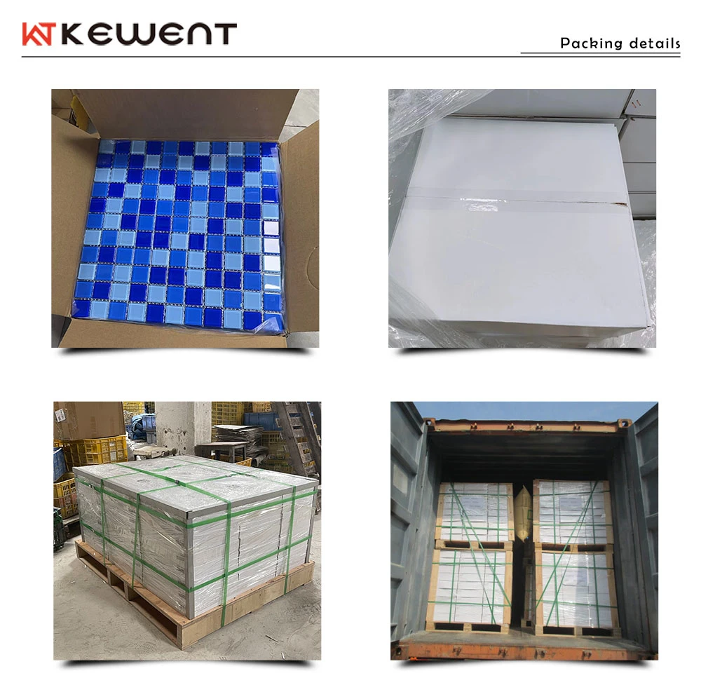 Customized Iridescent Pool Blue Tile Mosaic for Swimming Pool