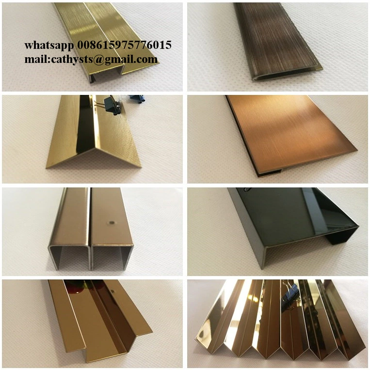 Mirror Gold Stainless Steel C Channel U Profile for Ceiling and Wall Decoration