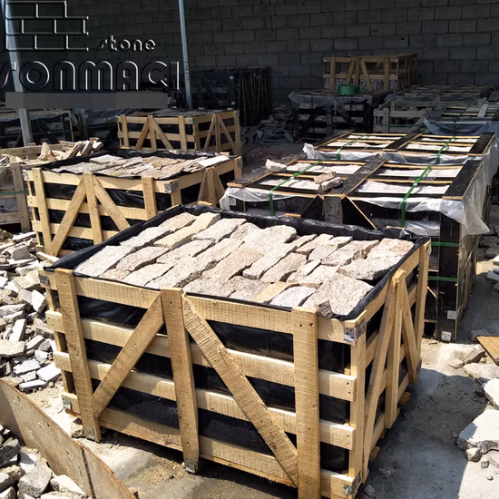 SMC-Fs038 China Granito amarillo sésamo natural Piedra apilada suelta