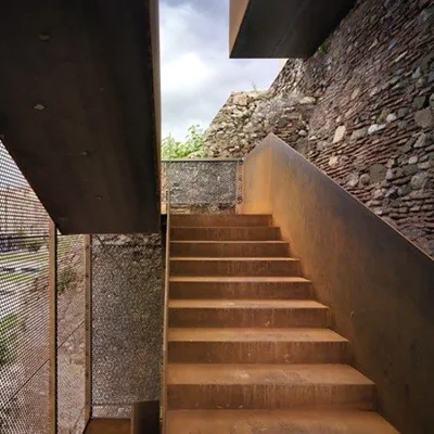 Acabado de pintura Escaleras exteriores de acero Pasos de jardín