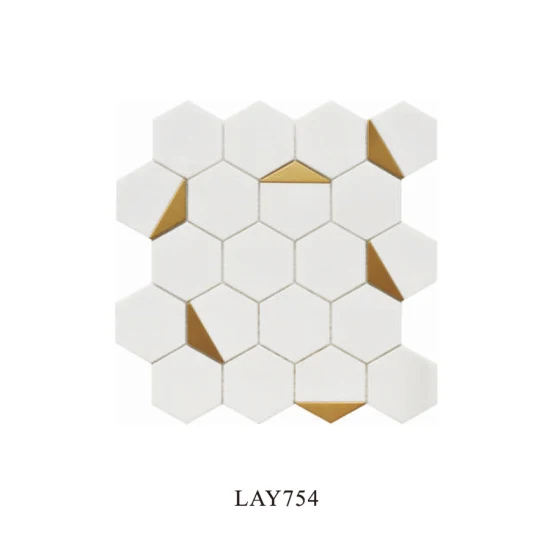 Mosaico de aluminio mezclado hexagonal de nueva llegada para la decoración del hogar